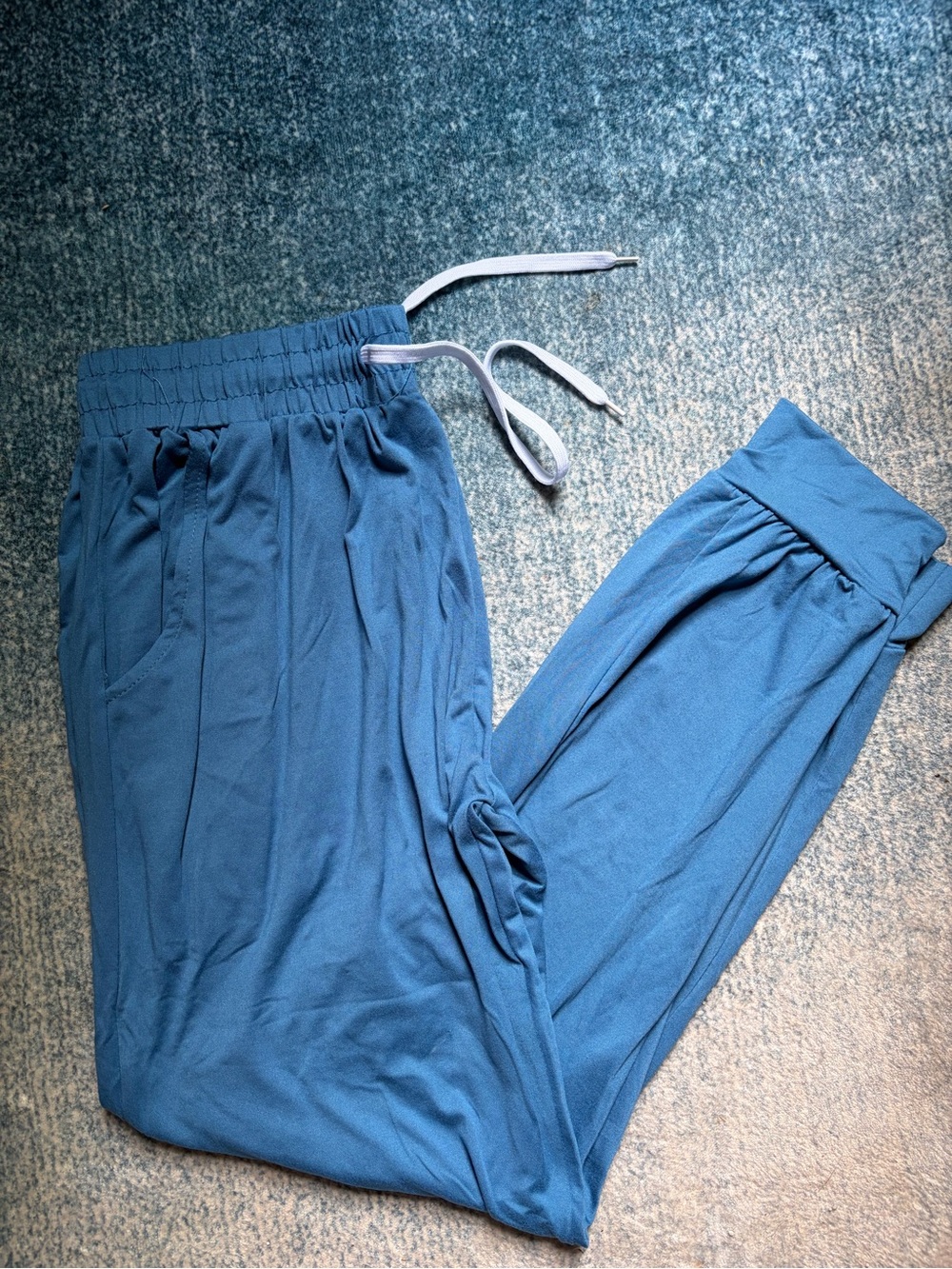 Women's Blue Drawstring Jogger Pants